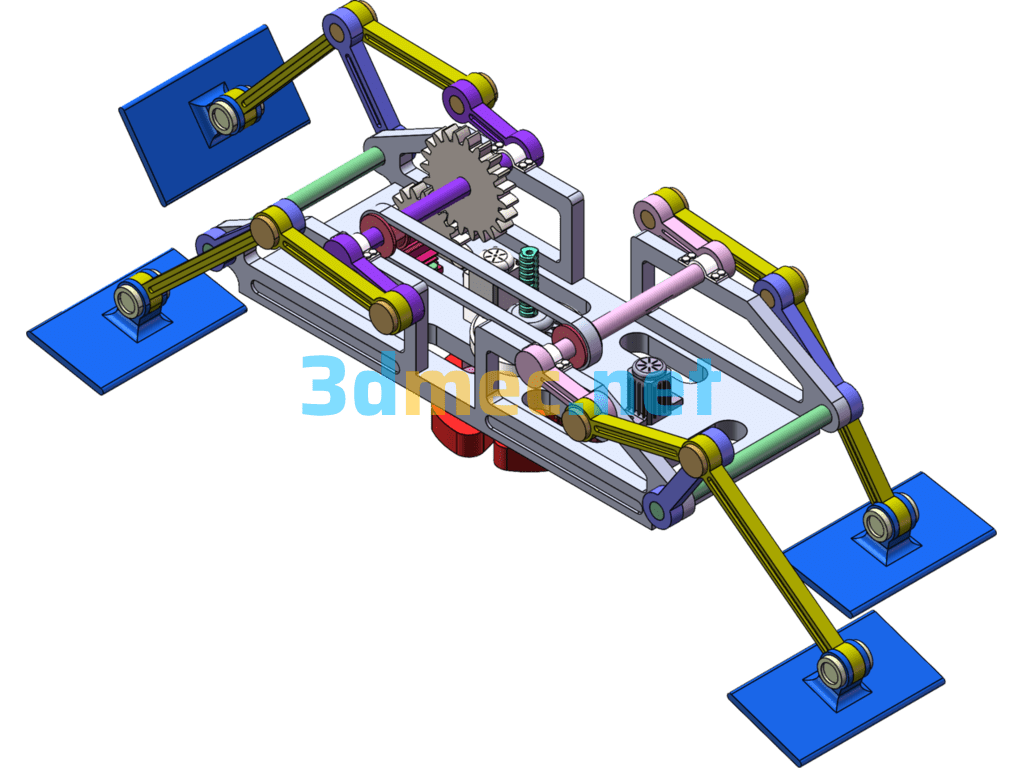 Leg And Foot Walking Model - 3D Model SolidWorks Free Download