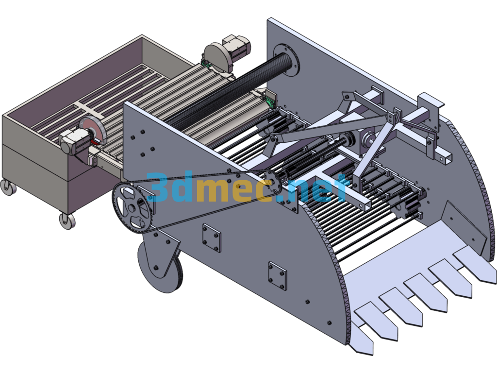 Wheat Harvester - 3D Model SolidWorks Free Download