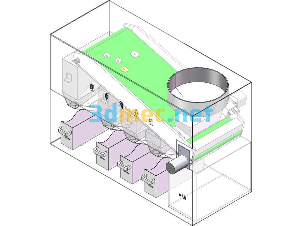 Coin Sorting Machine - 3D Model SolidWorks Free Download