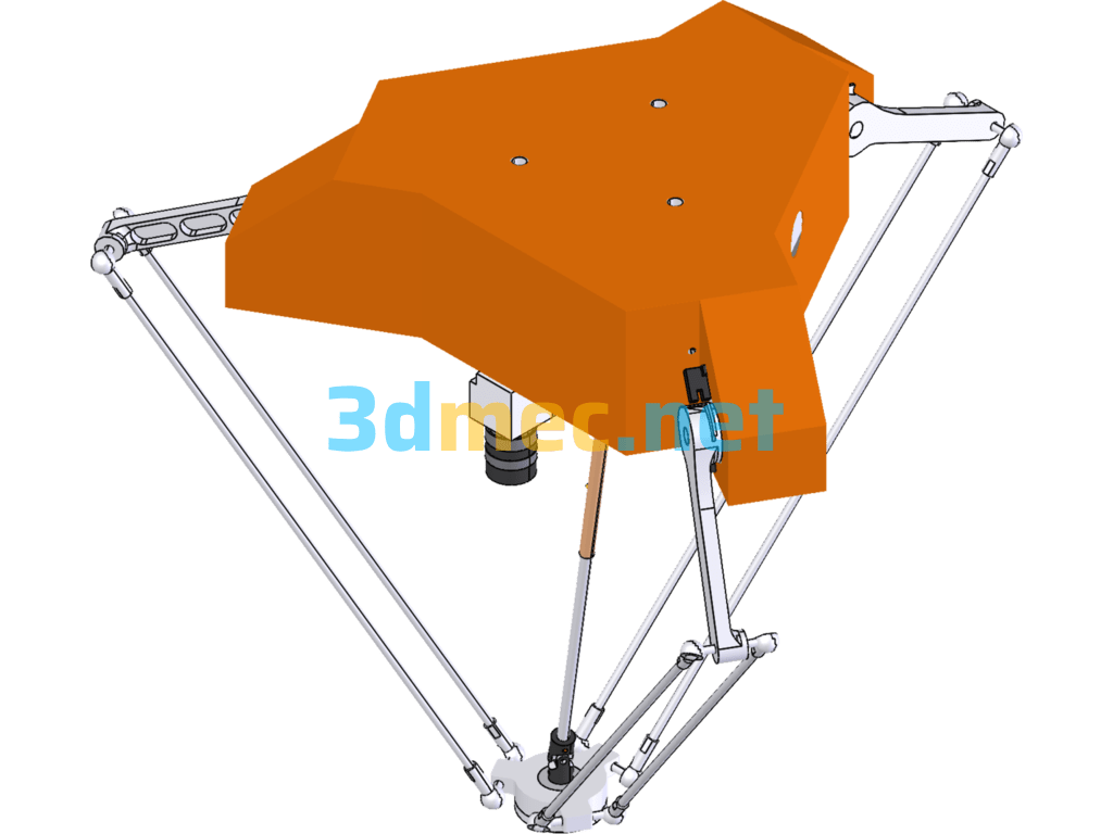 Parallel Robot Spider Hand (Two Models) - 3D Model SolidWorks Free Download