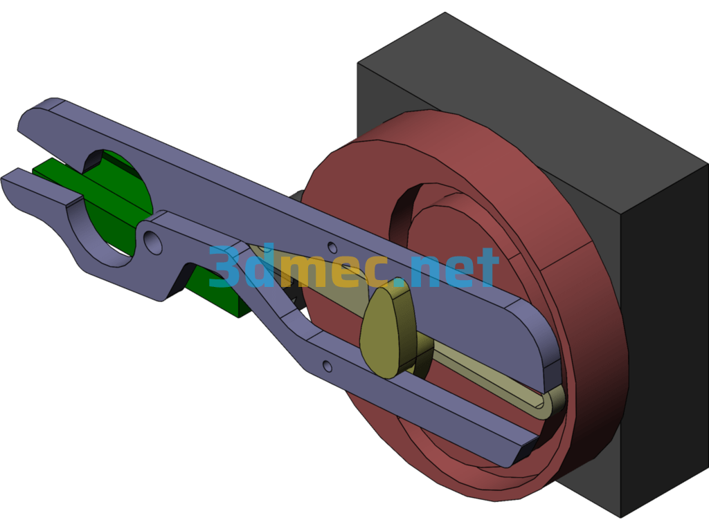 Cam-Driven Scissors - 3D Model SolidWorks Free Download