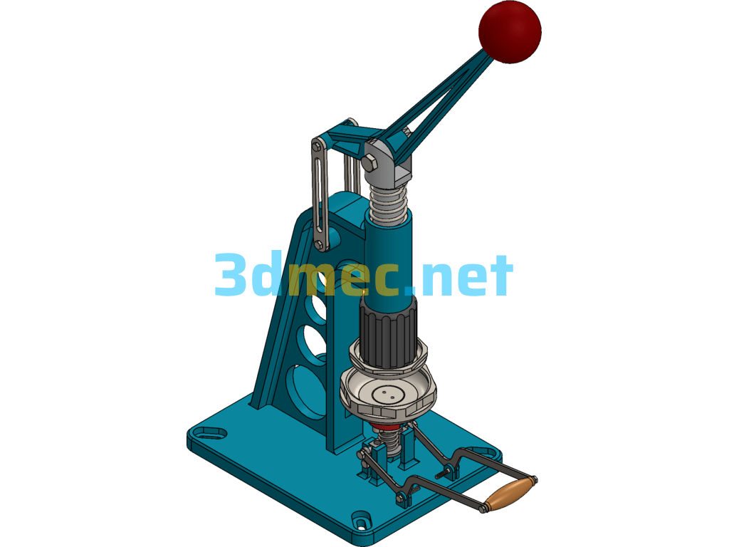 Sheet Metal Punching Machine (Manual Forming Machine) - 3D Model SolidWorks Free Download