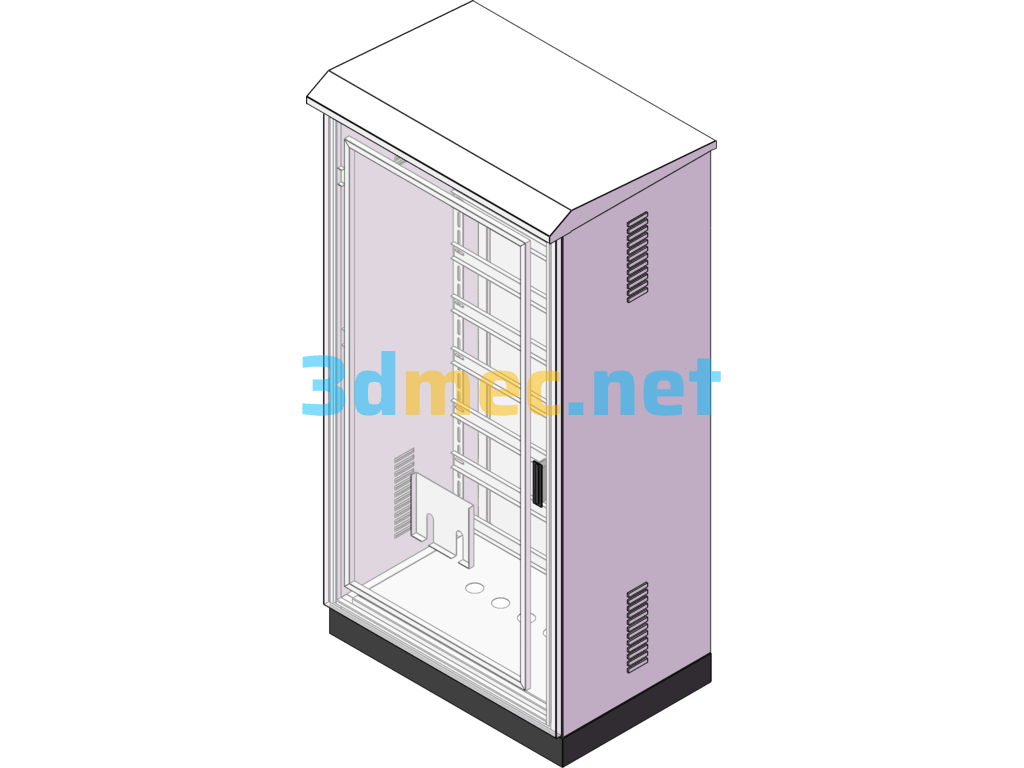 Outdoor Electrical Cabinet 1800X900X600. - 3D Model SolidWorks Free Download