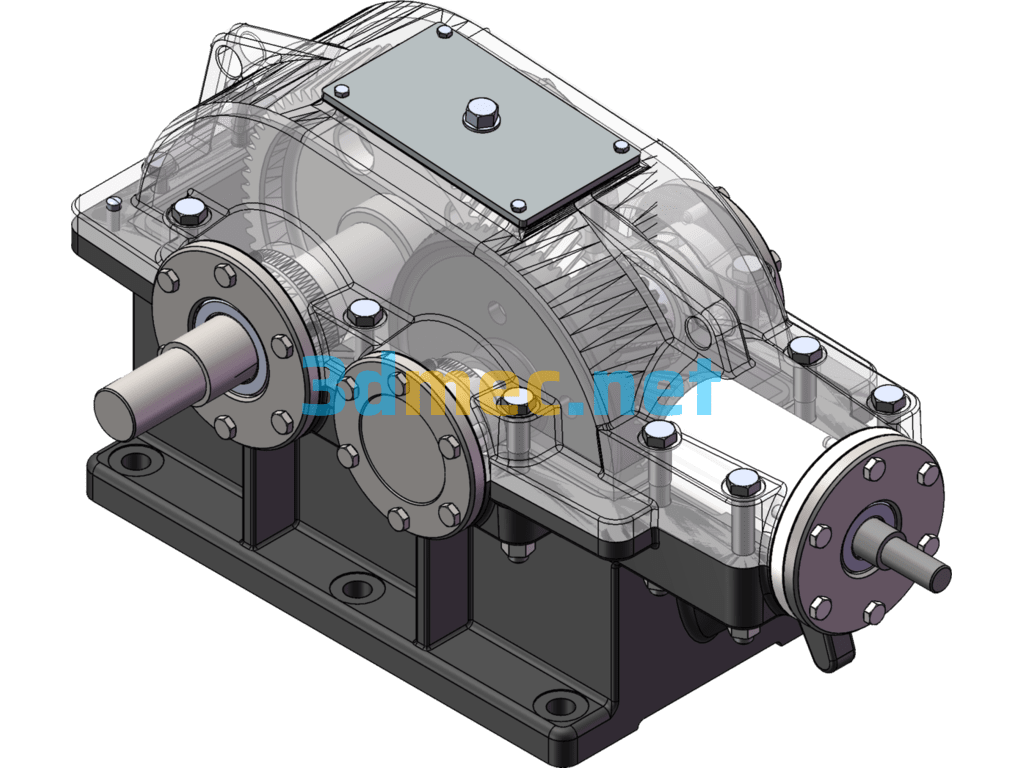 Bevel Gear Secondary Reducer - 3D Model SolidWorks Free Download