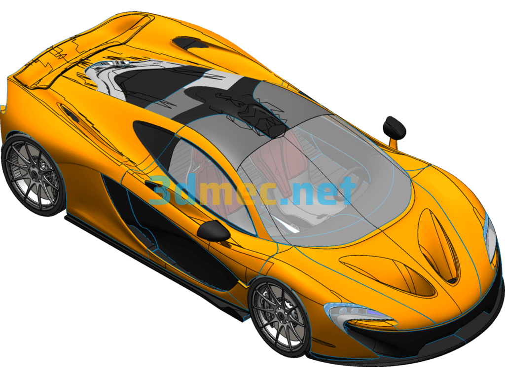 McLaren P1 Concept Sports Car - 3D Model SolidWorks Free Download