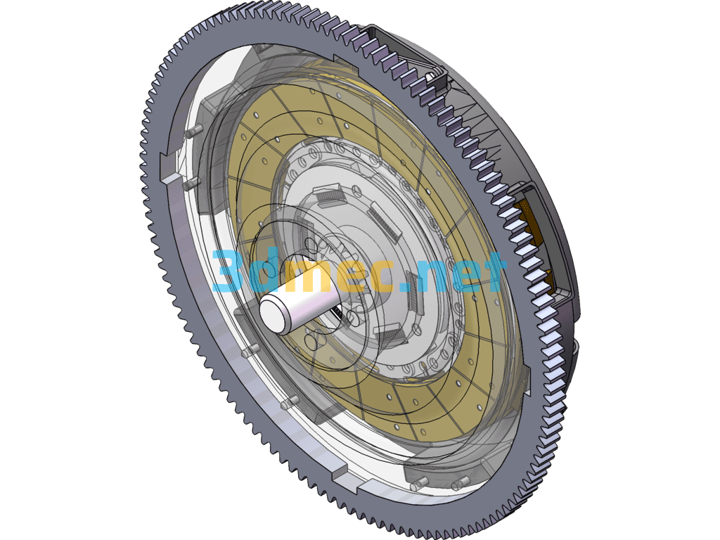 Design Of Diaphragm Spring Clutch For Passenger Cars - 3D Model SolidWorks Free Download