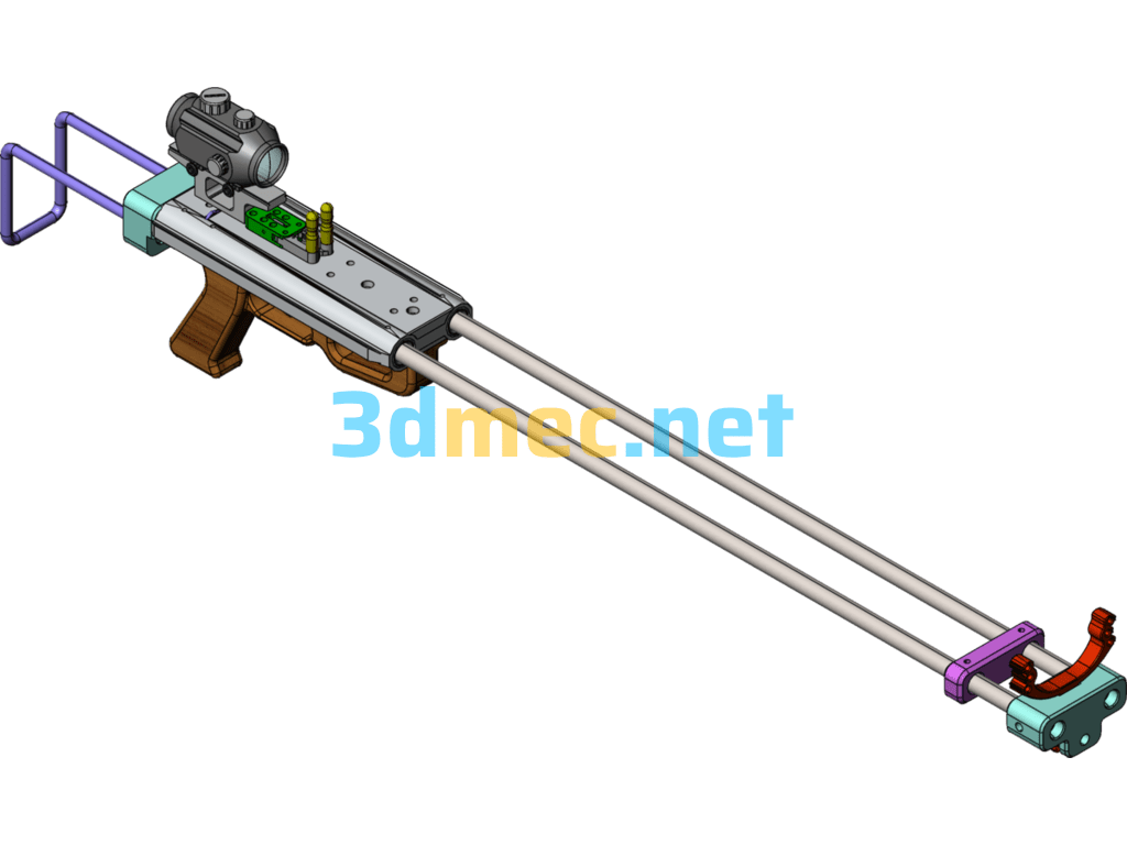 Slingshot Drawing - 3D Model SolidWorks AutoCAD-ZWCAD Free Download