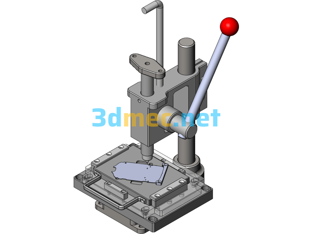 Manual Riveting Fixture - 3D Model SolidWorks Free Download