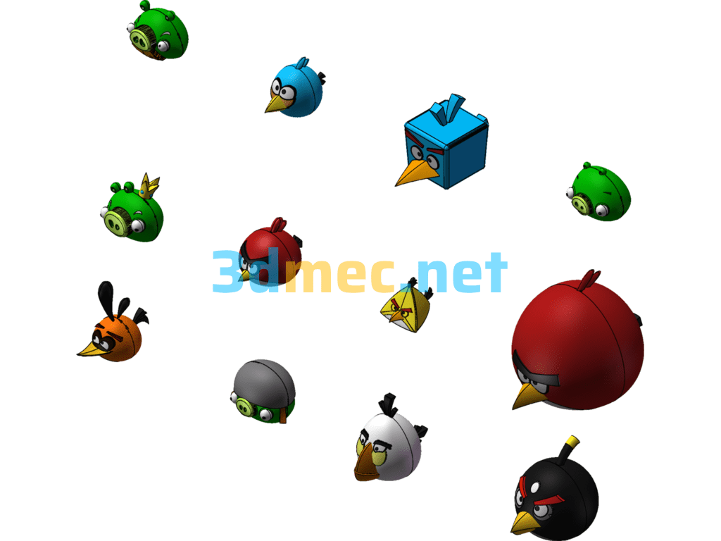 Angry Birds Series - 3D Model SolidWorks Free Download