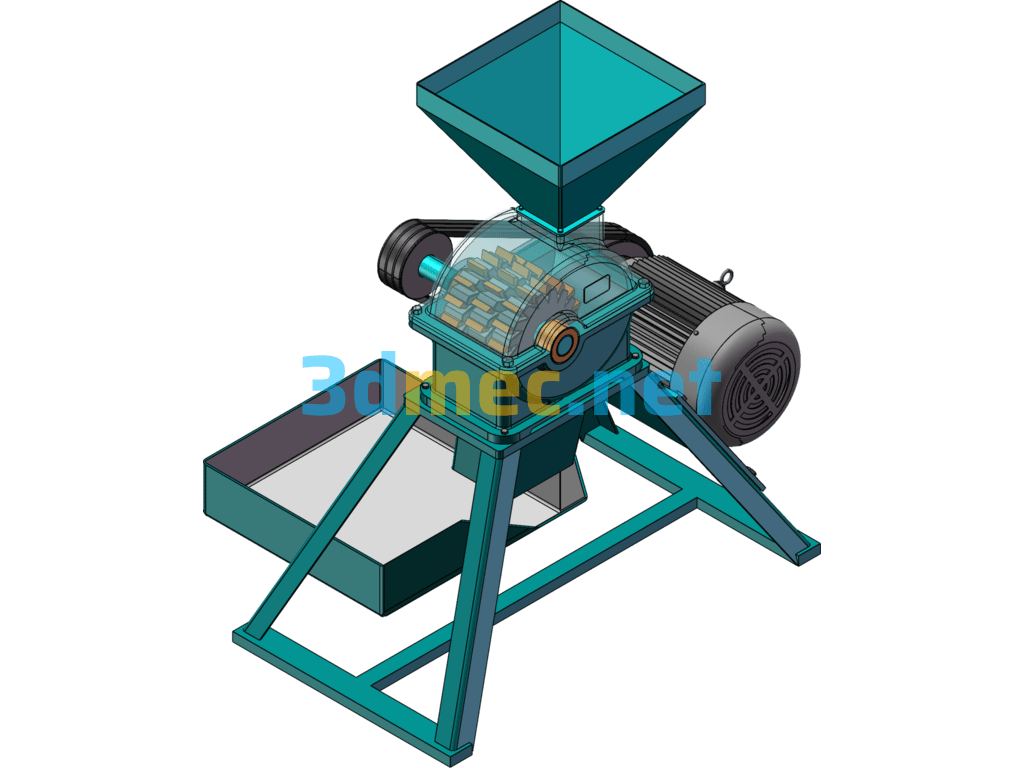 Feed Mixer Crusher - 3D Model SolidWorks Free Download