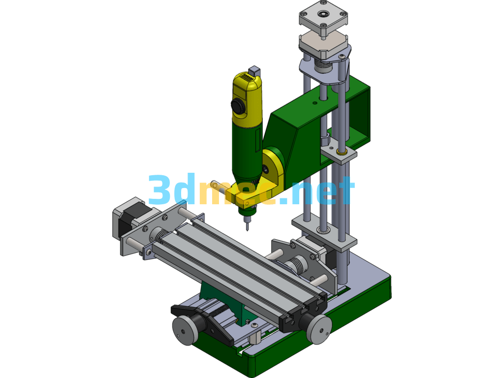 CNC Drilling Machine - 3D Model SolidWorks Free Download