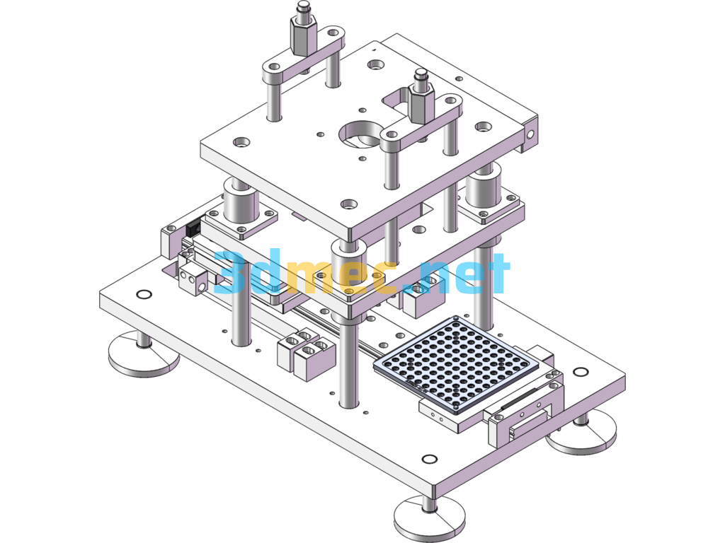 Design Of Semi-Automatic Lens Assembly Machine - 3D Model SolidWorks Free Download