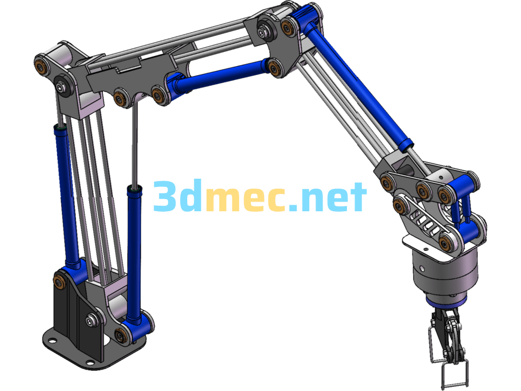 Pneumatic Robot Arm - 3D Model SolidWorks Free Download