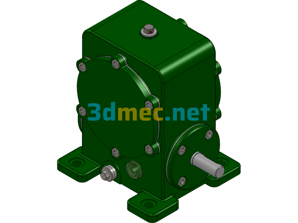 Worm Gear Reducer - 3D Model SolidWorks Free Download