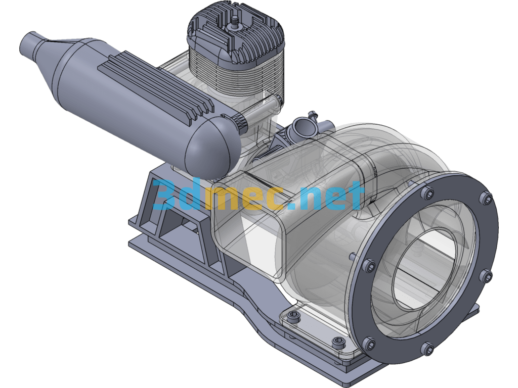 Internal Combustion Engine Driven Ventilator SW2013 - 3D Model Exported Free Download