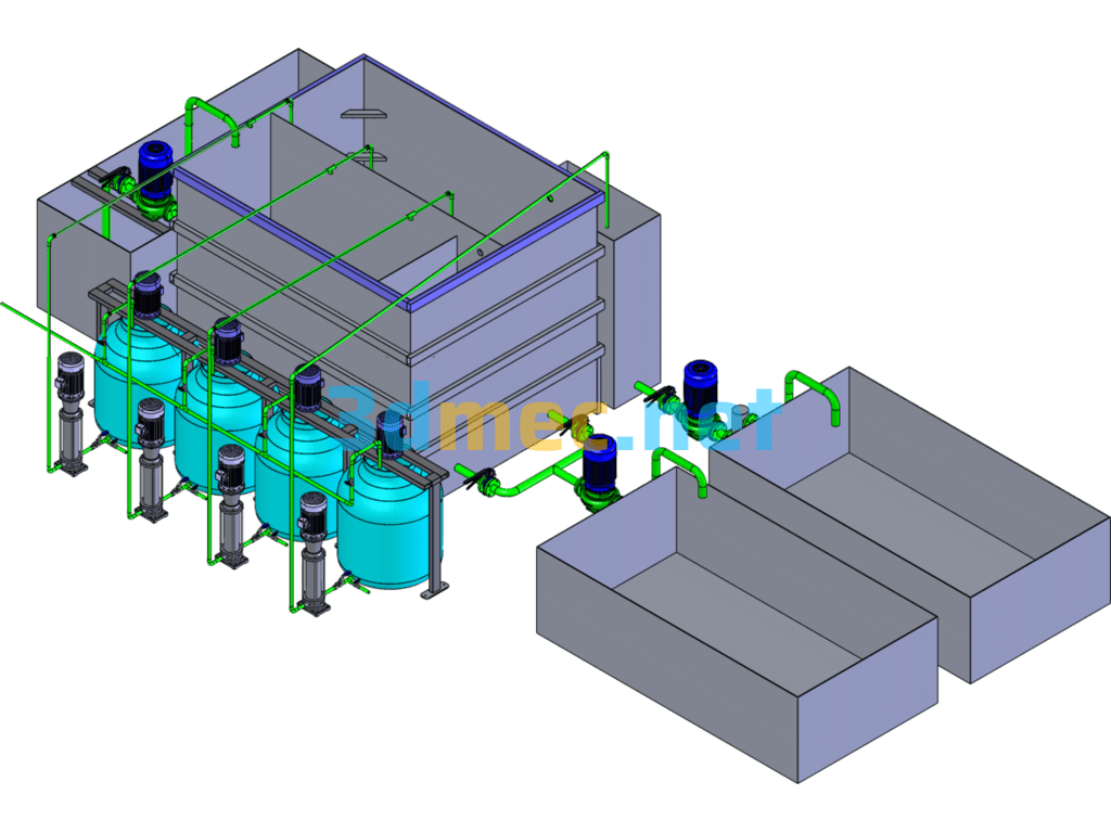 Pickling And Phosphating Wastewater Treatment System - 3D Model SolidWorks Free Download