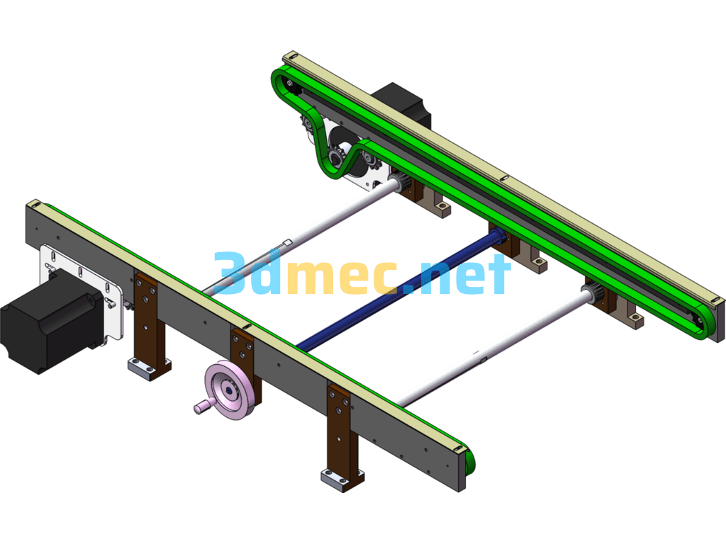 PCB Fixture Chain Track Line Body - 3D Model SolidWorks Free Download