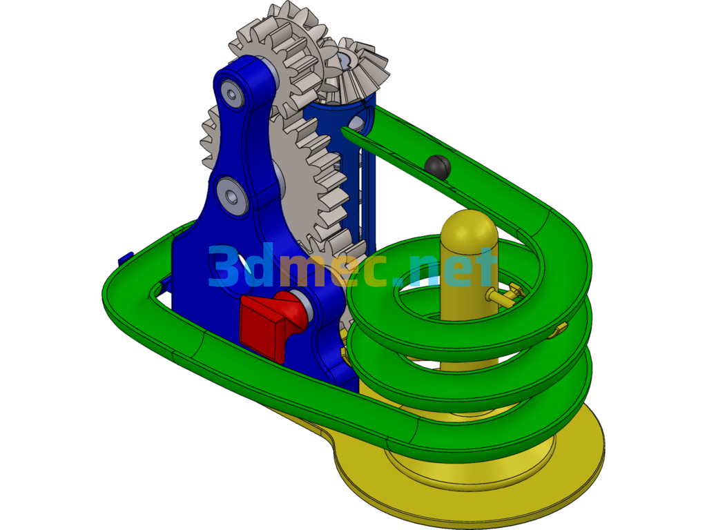 Rolling Ball Lifting Mechanism - 3D Model SolidWorks Free Download