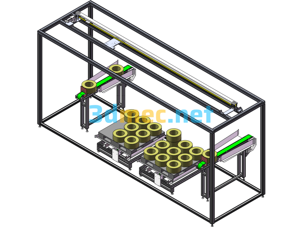 Transverse Palletizing Mechanism - 3D Model SolidWorks Free Download