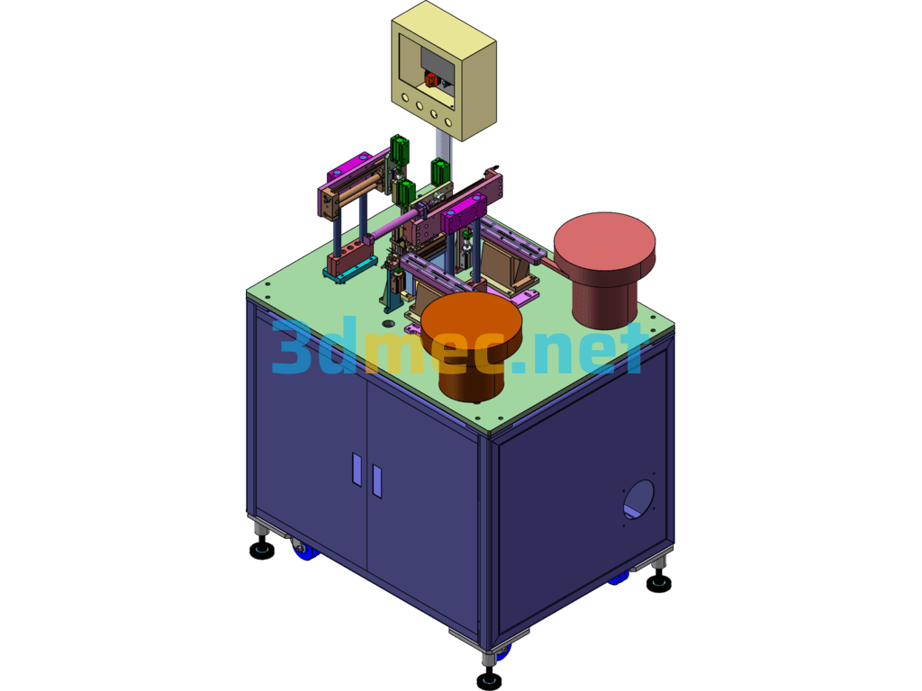 Plastic Nail Assembly Machine - 3D Model Exported Free Download