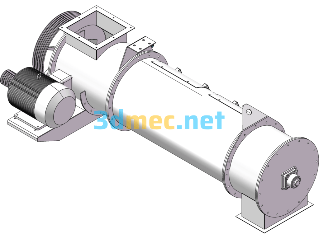 Seasoning Trough Mixer Equipment - 3D Model SolidWorks Free Download