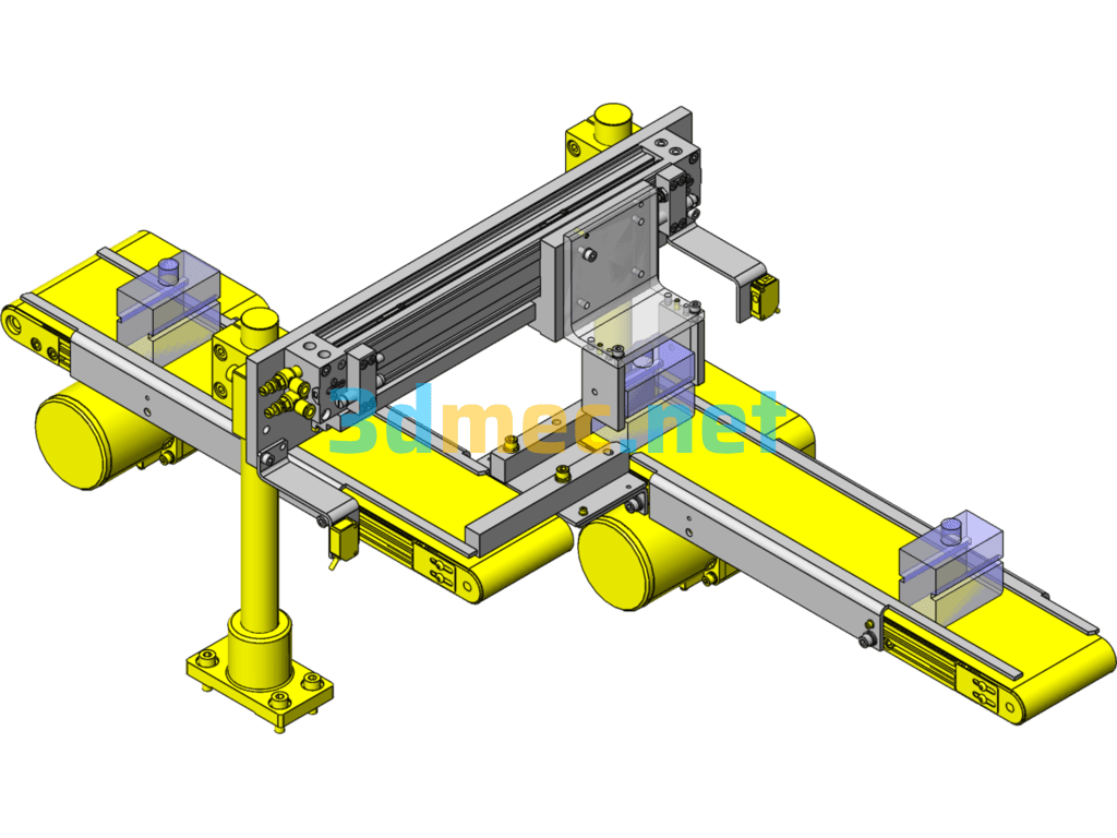 No.000485 Parallel (Same Direction) Conveyor Transfer Device - 3D Model SolidWorks Free Download