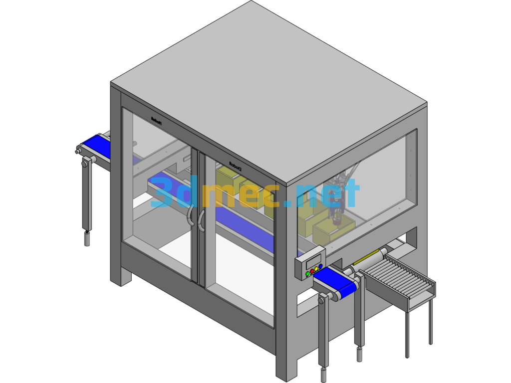 Cheese Box Packaging Machine - 3D Model SolidWorks Free Download