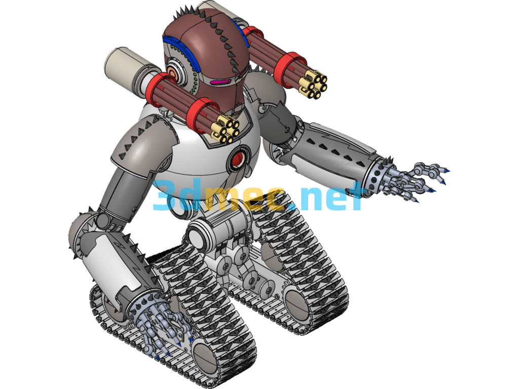 Tracked Terminator 3D Model - 3D Model SolidWorks Free Download