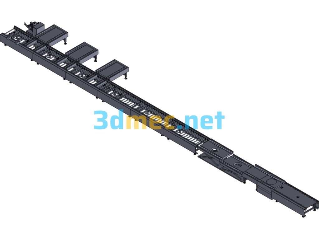 Drum Assembly Line - 3D Model SolidWorks Free Download