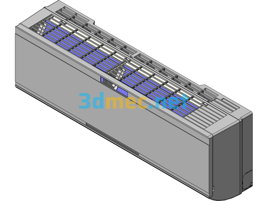 Internal Structure Of Wall Mounted Air Conditioner - 3D Model SolidWorks Free Download