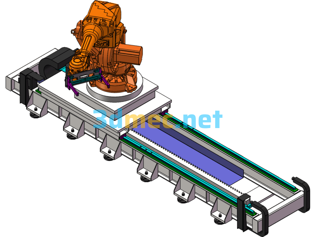 Robot Mobile Track - 3D Model SolidWorks Free Download