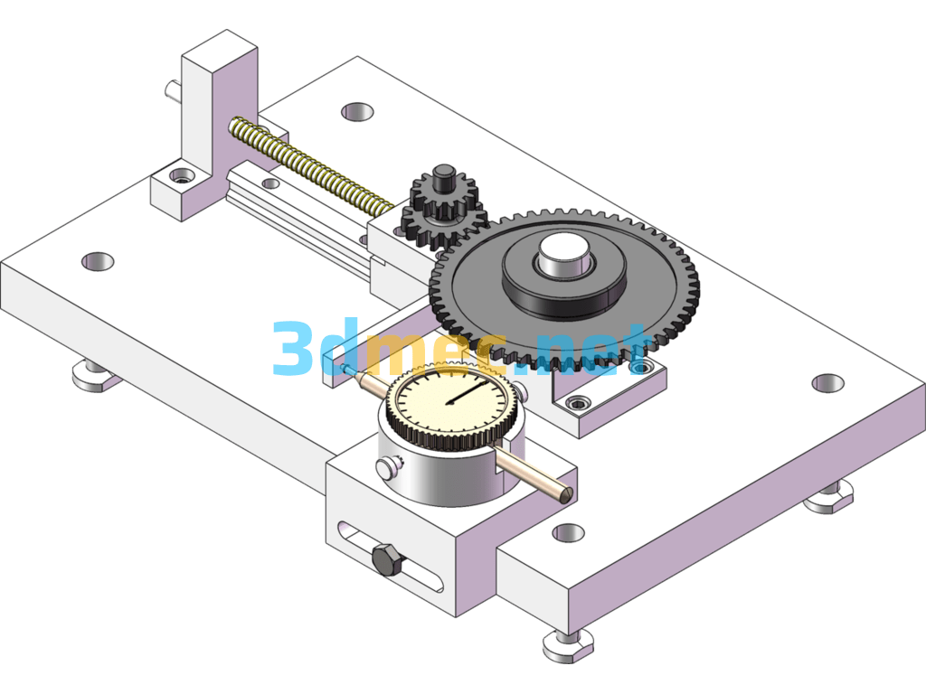 Transmission Gear Meshing Inspection Fixture - 3D Model SolidWorks Free Download