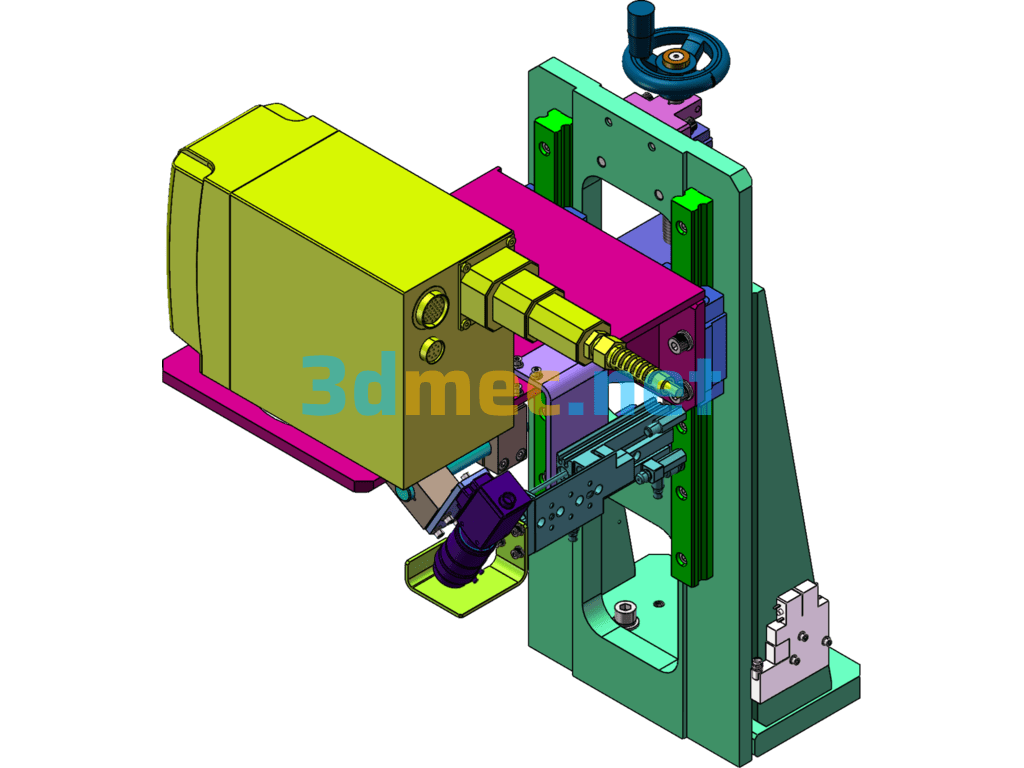 Manual Lifting Mechanism - 3D Model SolidWorks Free Download