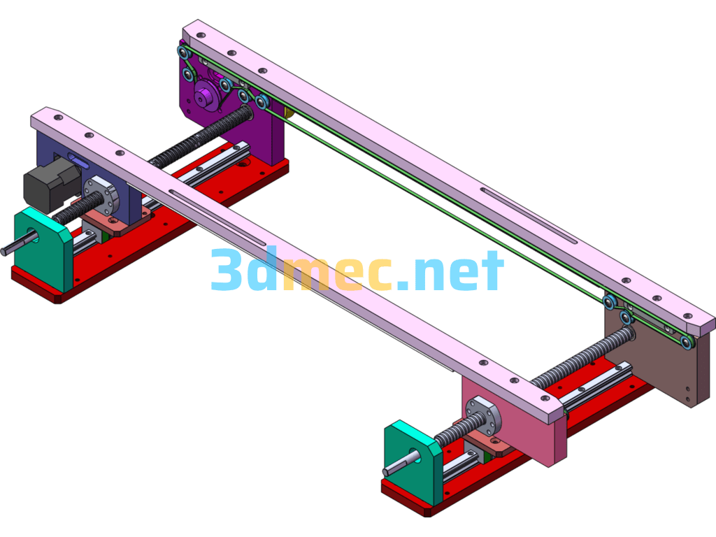 Connecting Track Conveyor Belt - 3D Model SolidWorks Free Download