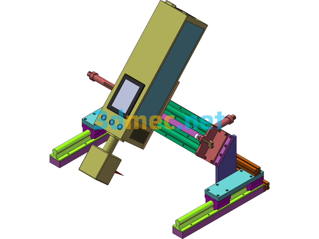 Laser Machine Tilt Inkjet Printer - 3D Model SolidWorks Free Download