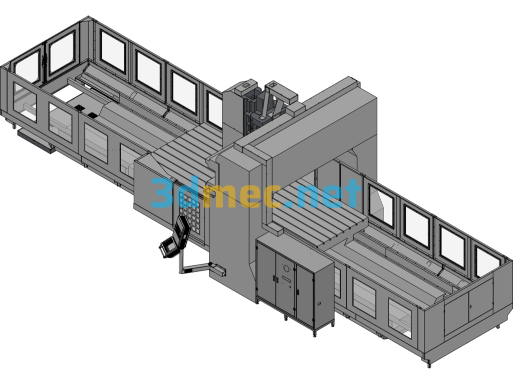 External Sheet Metal Frame Of Large Gantry Milling Machine - 3D Model SolidWorks Free Download