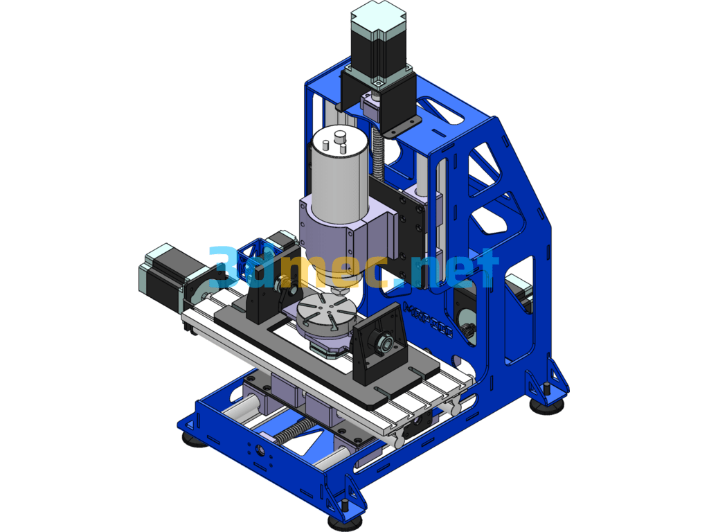 Small Five-Axis Engraving Machine - 3D Model SolidWorks Free Download