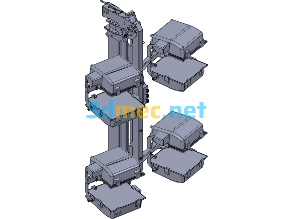 Telescopic Arm Outdoor Engineering Light - 3D Model SolidWorks Free Download