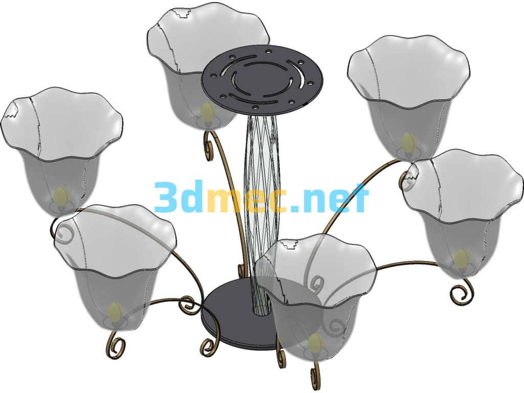 Creative Chandelier - 3D Model SolidWorks Free Download