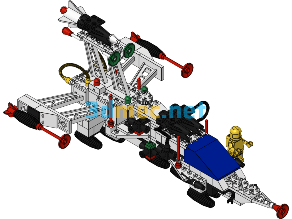 Lego Fighter Plane - 3D Model SolidWorks Inventor Free Download