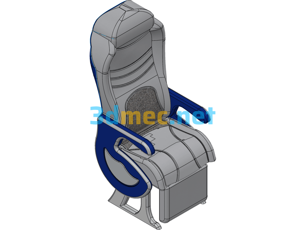 Bus Seats - 3D Model SolidWorks Free Download