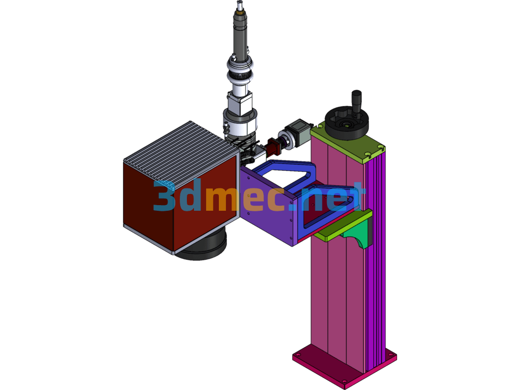 Laser Galvanometer Lifting Mechanism - 3D Model SolidWorks Free Download