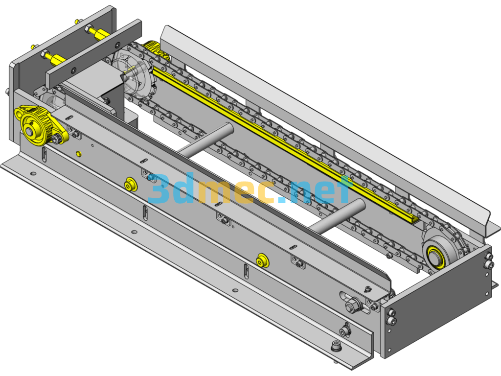 Basket Conveyor Chain Conveyor - 3D Model SolidWorks Free Download