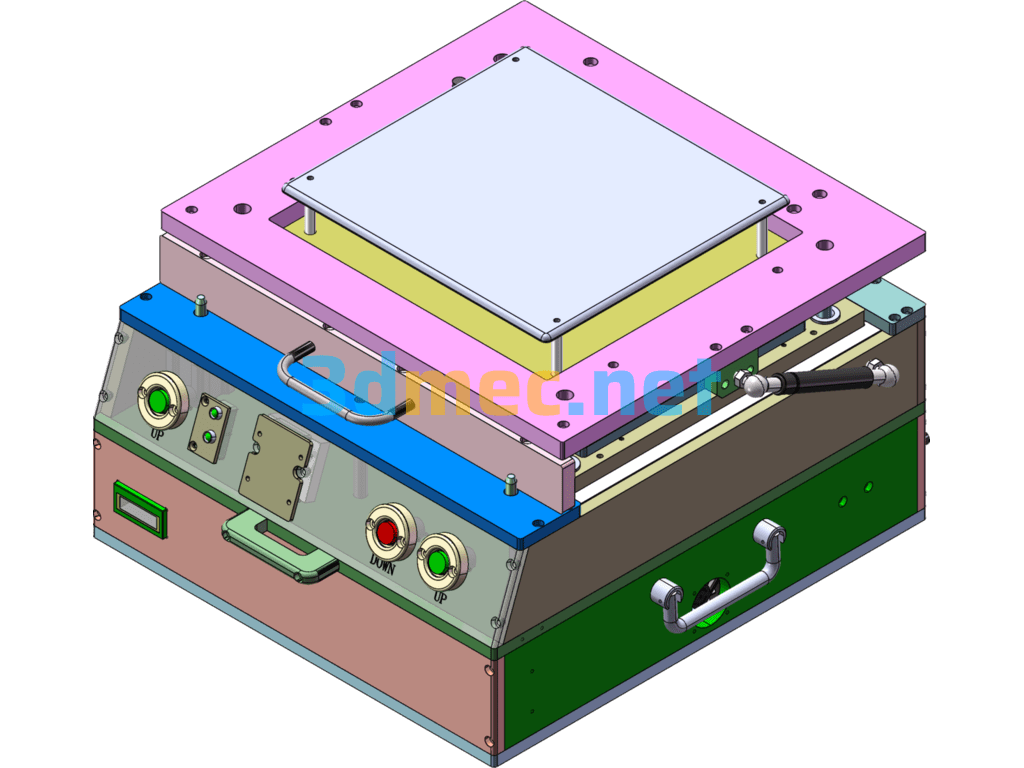 Double-Layer Pneumatic Test Fixture - 3D Model SolidWorks Free Download