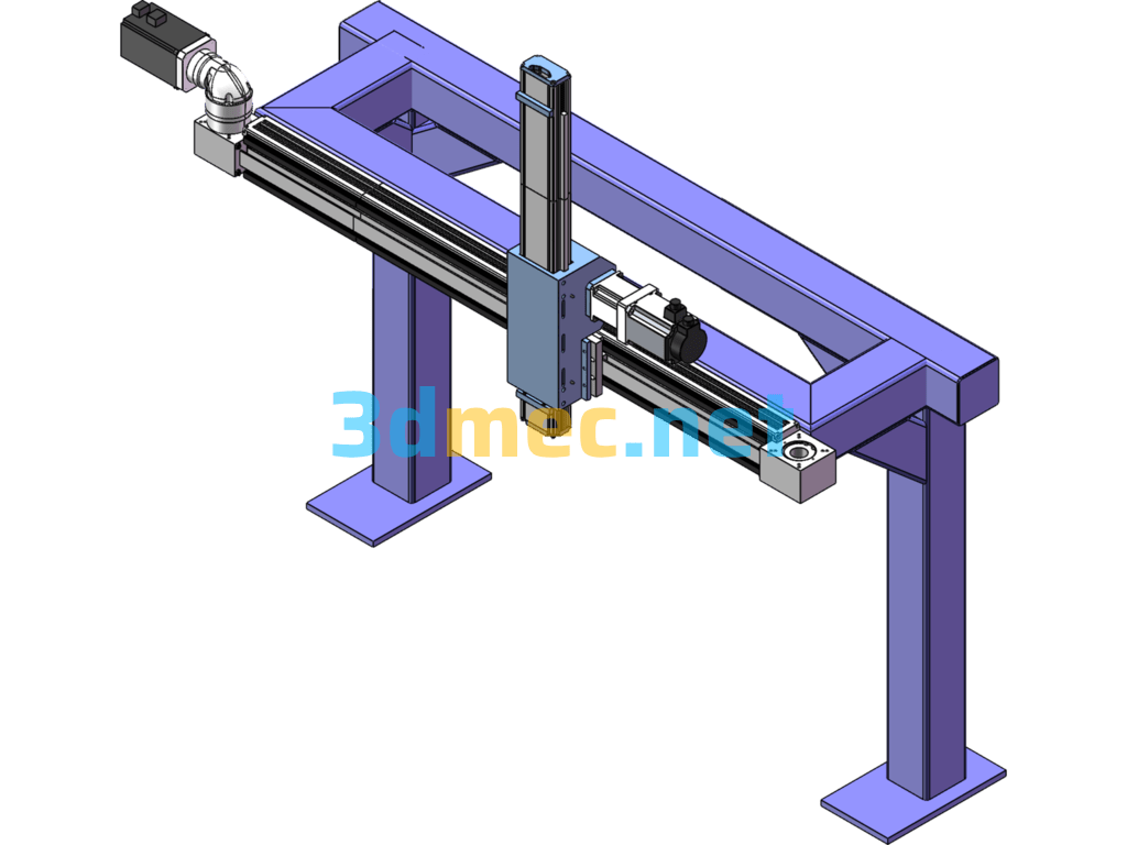 Simple X And Z Axis Splicing Robot Arm - 3D Model SolidWorks Free Download