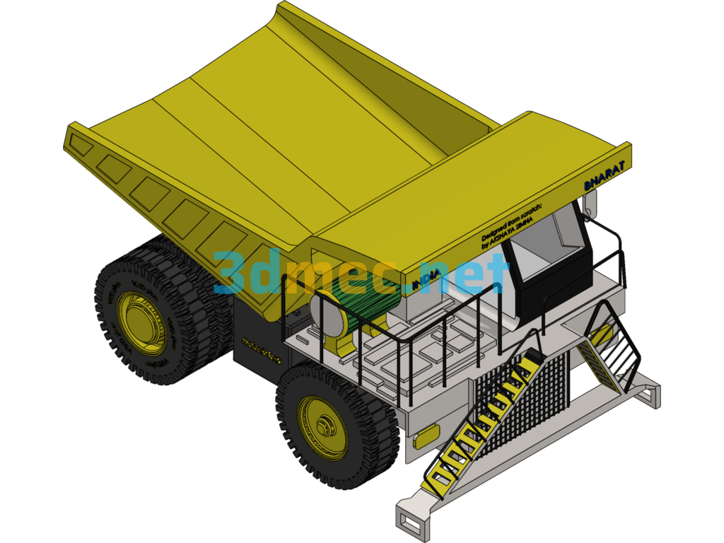 Engineering Dump Truck - 3D Model SolidWorks Free Download