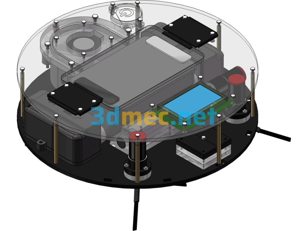 DIY Robot Vacuum Cleaner - 3D Model SolidWorks Free Download