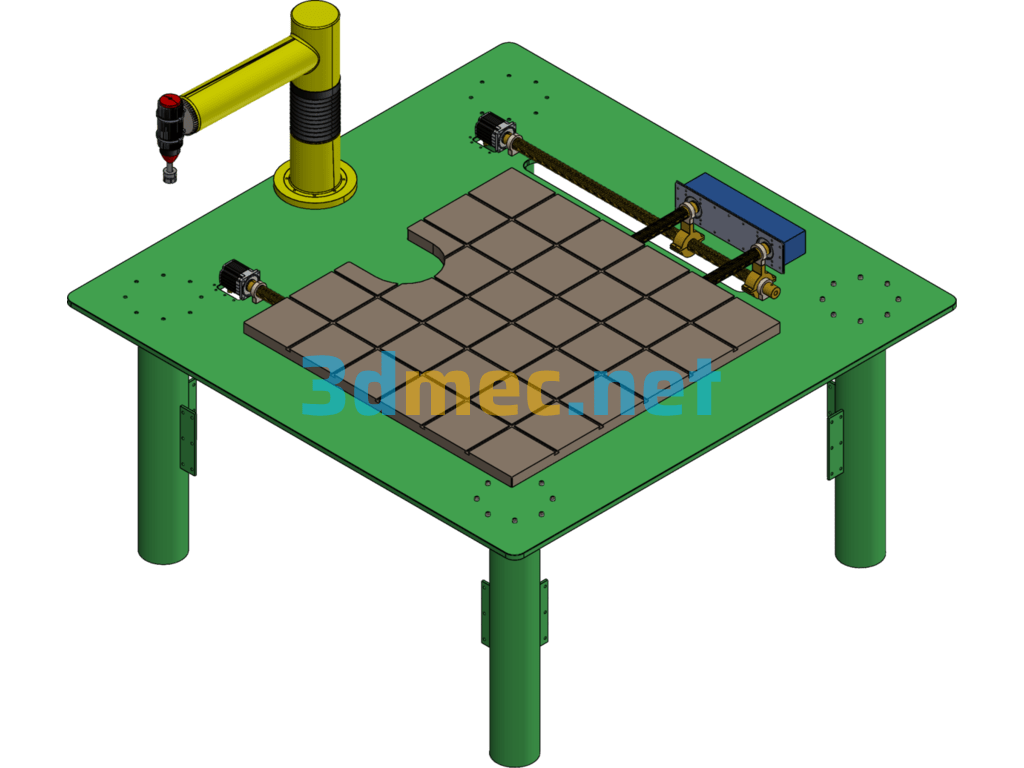 Desktop Simple Milling Machine - 3D Model SolidWorks Free Download