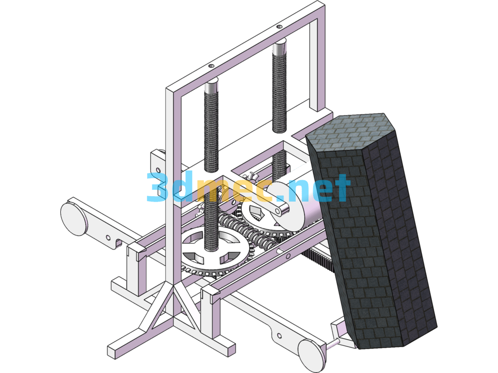 Ancient Column Machine - 3D Model SolidWorks Free Download