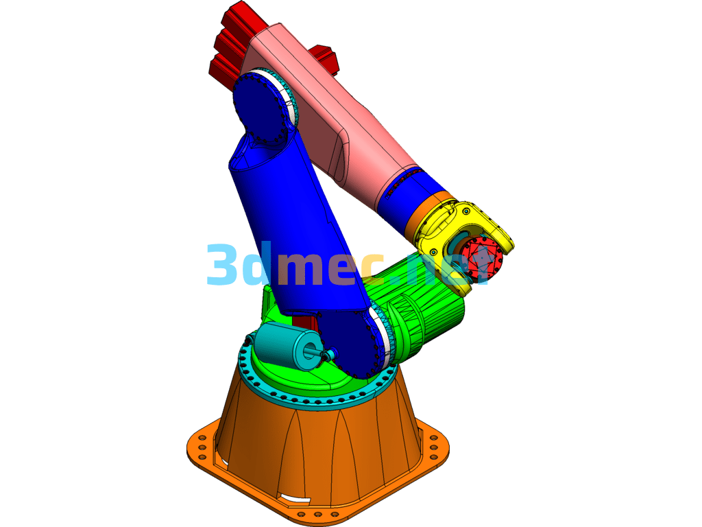 KUKA Six-Axis Robot (Complete Mechanism) - 3D Model SolidWorks Free Download